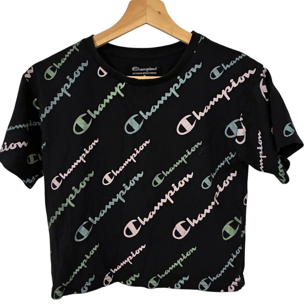 CHAMPION Black Authentic Tee boxy fit size medium